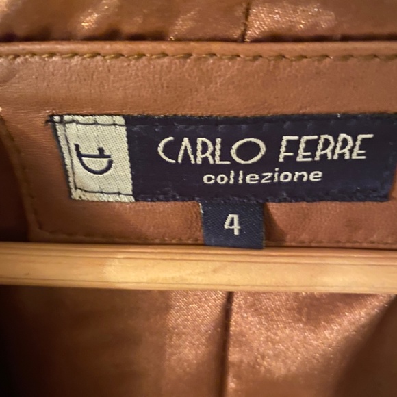 Carlo Ferre Genuine leather jacket Size 4 - Picture 3 of 4